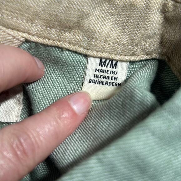 Weatherproof Country Twill Green Short Sleeve Button Down Shirt M Medium New - Picture 7 of 11